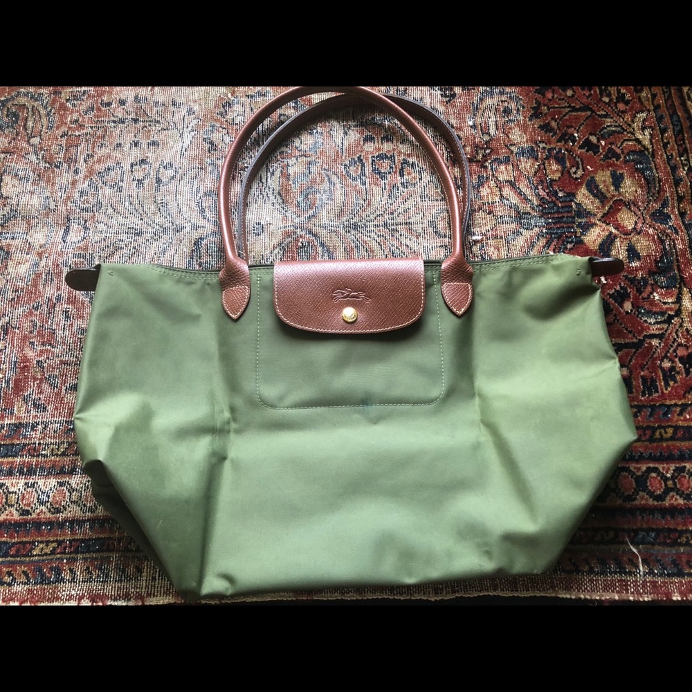 Army Green Longchamp le pliage purse